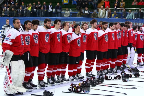 Ledním hokeji 2017 World Championship Div 1 v Kyjevě, Ukrajina — Stock fotografie
