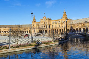 Plaza de Espana (İspanya Meydanı) Seville, Endülüs, İspanya