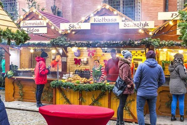 在弗罗茨瓦夫，波兰圣诞市场 — 图库照片