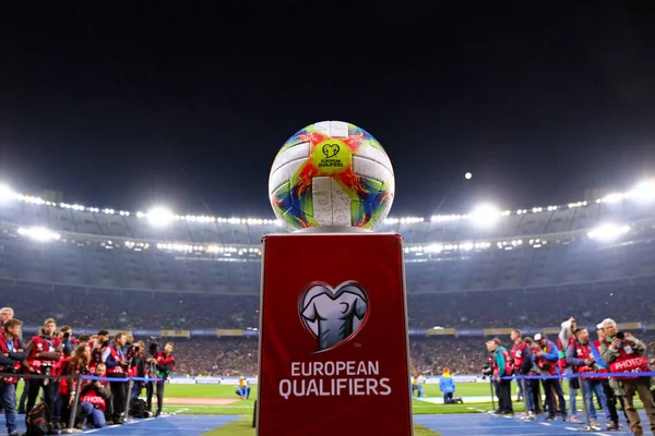 Uefa Euro 2020 runda kwalifikacyjna: Ukraina - Portugalia — Zdjęcie stockowe