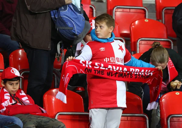 Liga mistrů Uefa: Slavia Praha v Barceloně — Stock fotografie