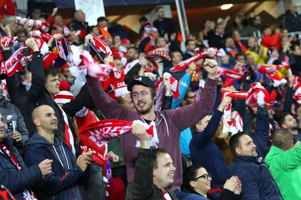 Liga Mistrzów Uefa: Slavia Praha v Barcelona — Zdjęcie stockowe