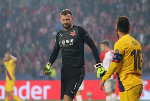 Liga mistrů Uefa: Slavia Praha v Barceloně — Stock fotografie