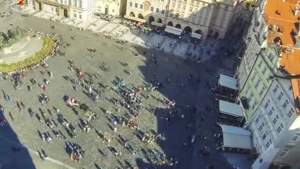 Prag, Çek Cumhuriyeti 'ndeki Eski Şehir Meydanı (Staromestske namesti) — Stok video