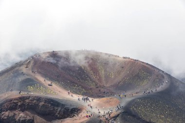 Krater Silvestri Inferiori (1886 m) Etna Dağı, Sicilya, İtalya