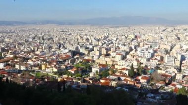 Atina, Attica ve Yunanistan 'ın panoramik hava manzarası
