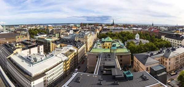 Vue aérienne panoramique de la ville d'Helsinki, Finlande — Photo