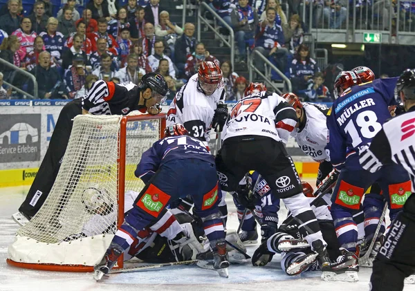 Deutsche Eishockey Liga: Eisbaren Berlin contra Kolner Haie em Berlim — Fotografia de Stock