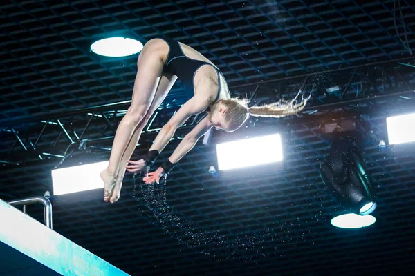 Kyiv Ukraine August 2019 Christina Wassen Germany Performs Womens 10M — Stock Photo, Image