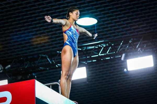 Kyiv Ukraine August 2019 Alais Kalonji France Preparing Dive Womens — Stock Photo, Image