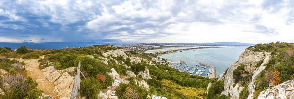 Vista Panoramica Sulla Città Cagliari Isola Sardegna Italia Vista Dalla — Foto Stock