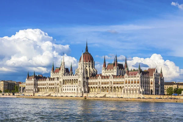 Construção Parlamento Nacional Húngaro Budapeste Hungria Marco Notável Hungria Situado — Fotografia de Stock