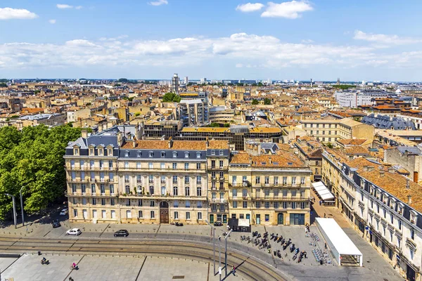 Flybilde Bordeaux Gamle Nouvelle Aquitaine Regionen Frankrike Utsikt Fra Bordeaux – stockfoto