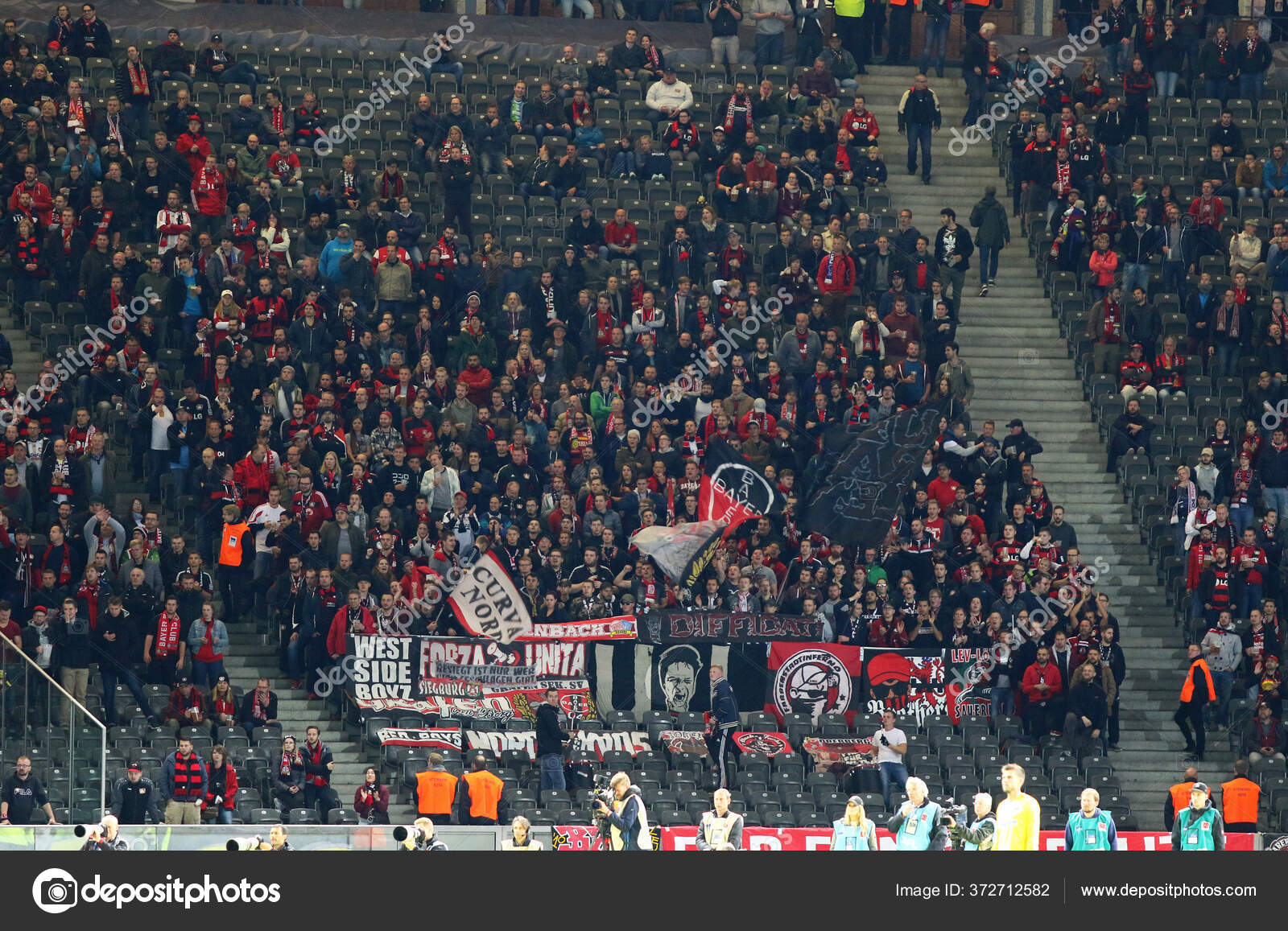 Slavia Prague Ultras in the Stands Editorial Photography - Image