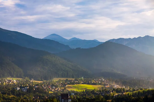 Stad Zakopane Pittoresk Uitzicht Vanaf Berg Gubalowka West Tatra Polen — Stockfoto