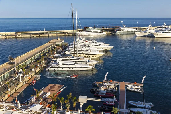 Monte Carlo Mónaco Junio 2018 Yacht Club Monaco Marina Situado — Foto de Stock