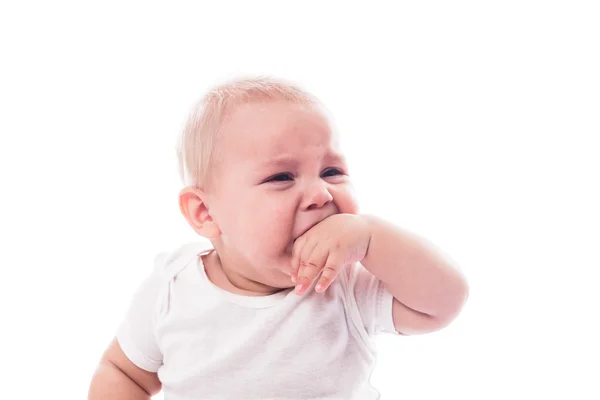 Chorando bebê isolado — Fotografia de Stock