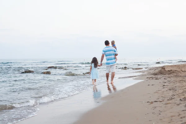 Walking on the empty beach — Stock Photo, Image