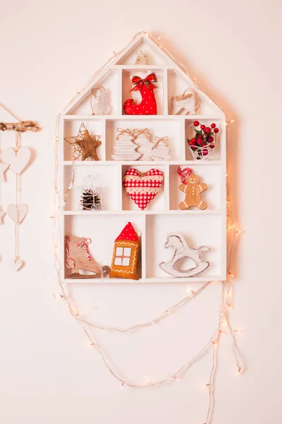 Decoraciones de Navidad en la pared — Foto de Stock