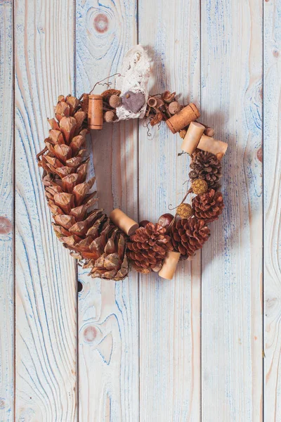 Eco Christmas wreath — Stock Photo, Image