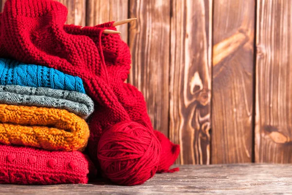 Color knitted clothes — Stock Photo, Image