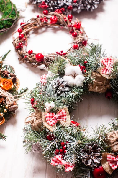 크리스마스 공정한 wreathes — 스톡 사진