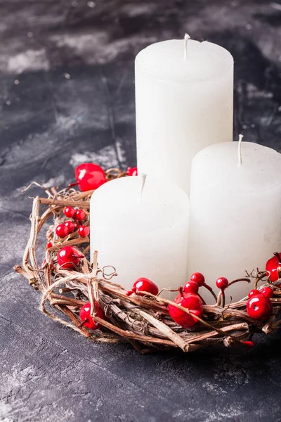 Holiday red wreath — Stock Photo, Image
