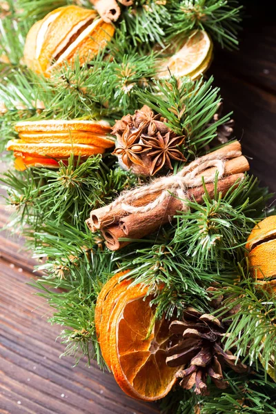 De kroon van Kerstmis aromatische eco — Stockfoto