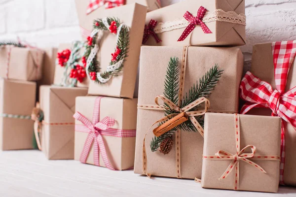 Christmas craft boxes — Stock Photo, Image