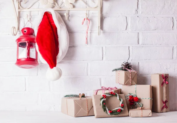 Natal caixas de artesanato — Fotografia de Stock