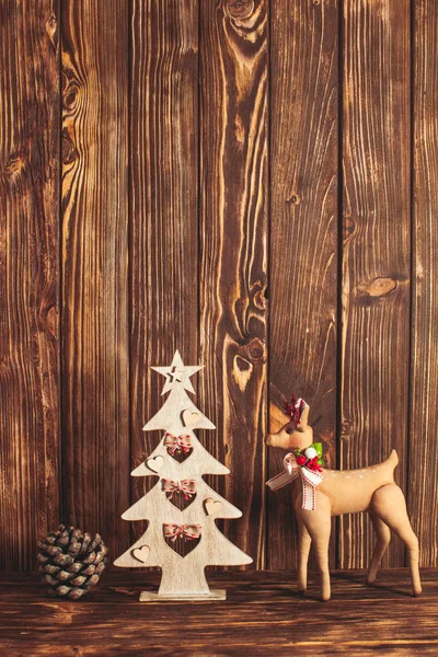 Wooden Christmas decor — Stock Photo, Image