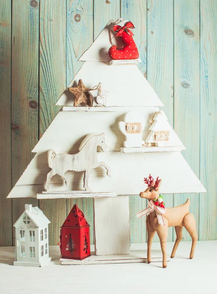 Wooden Christmas decor — Stock Photo, Image