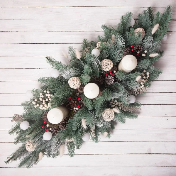 Christmas kottar ljusstake — Stockfoto