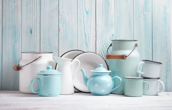 Enamelware still life — Stock Photo, Image