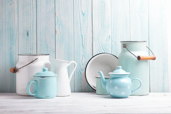 Enamelware still life — Stock Photo, Image