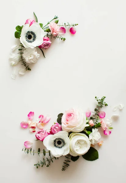 Moldura de casamento floral — Fotografia de Stock