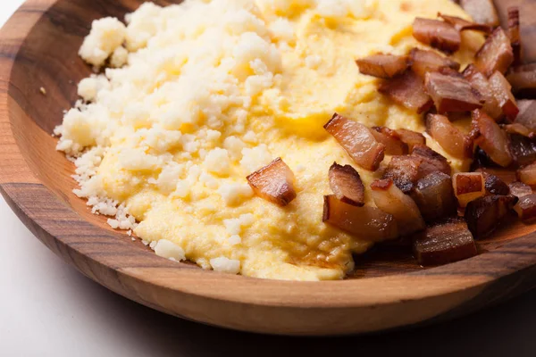 Polenta se slaninou — Stock fotografie