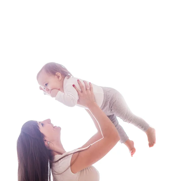 Mãe e bebê se divertindo — Fotografia de Stock