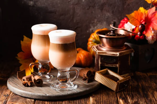 Delicious pumpkin spicy latte — Stock Photo, Image