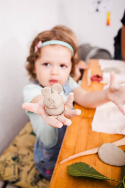 Child mades with plasticine