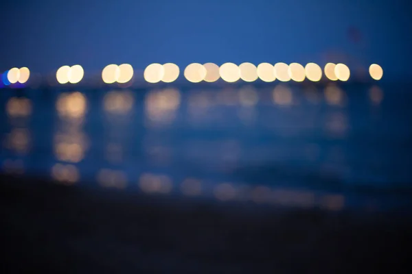 Romantic pier at night — Stock Photo, Image