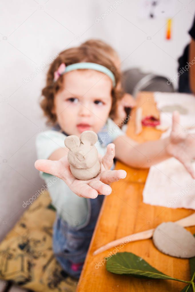 Child mades with plasticine