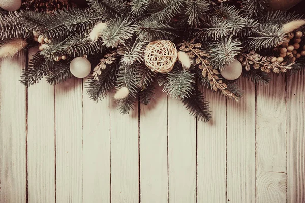 Christmas snowy border design — Stock Photo, Image