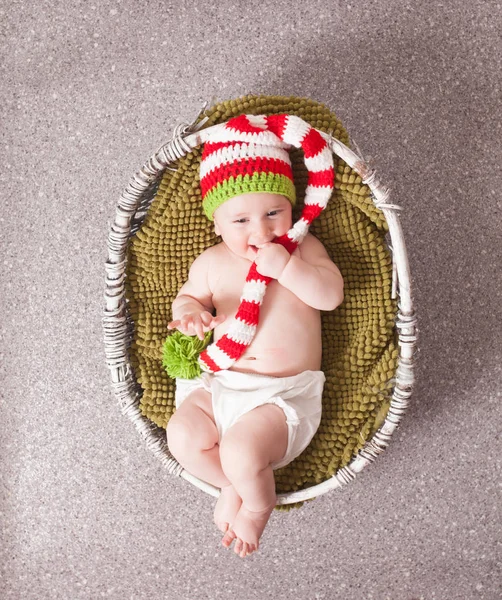 Roztomilé dítě v klobouku — Stock fotografie