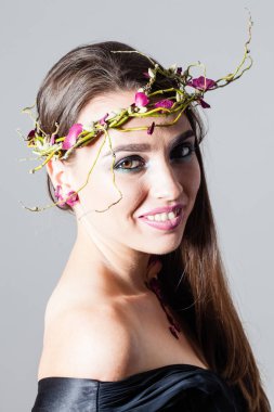 Gül yaprakları çiçek makyaj