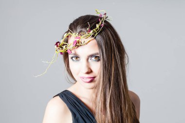 Gül yaprakları çiçek makyaj