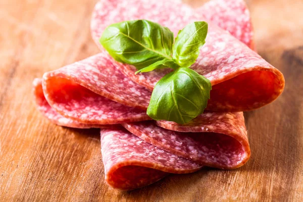 Macro di fette di salame — Foto Stock