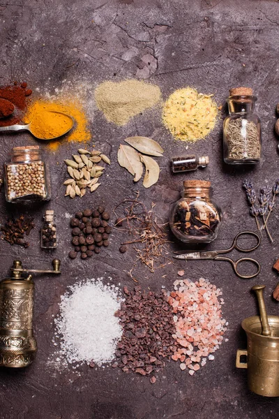 Flat lay spices — Stock Photo, Image