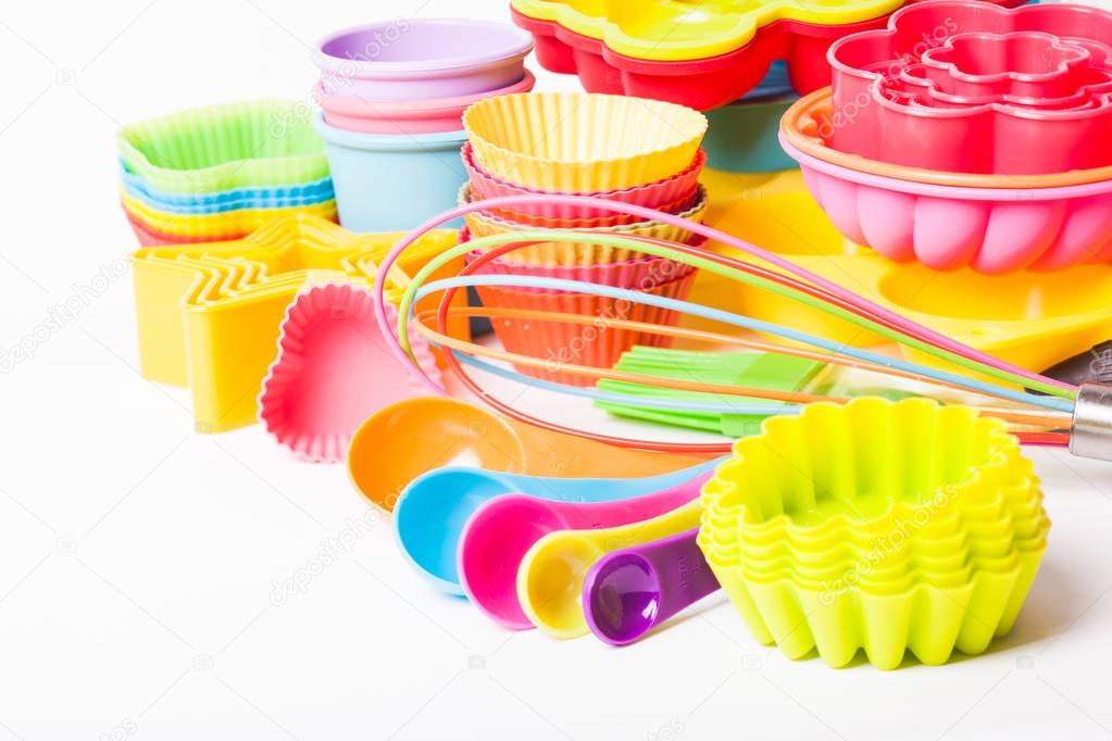 Rainbow silicone confectionery utensils