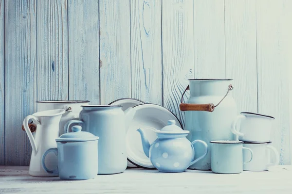 Enamelware still life — Stock Photo, Image